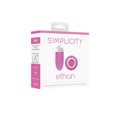 Simplicity Ethan - Bezprzewodowy system stymulujący z pilotem, silikon